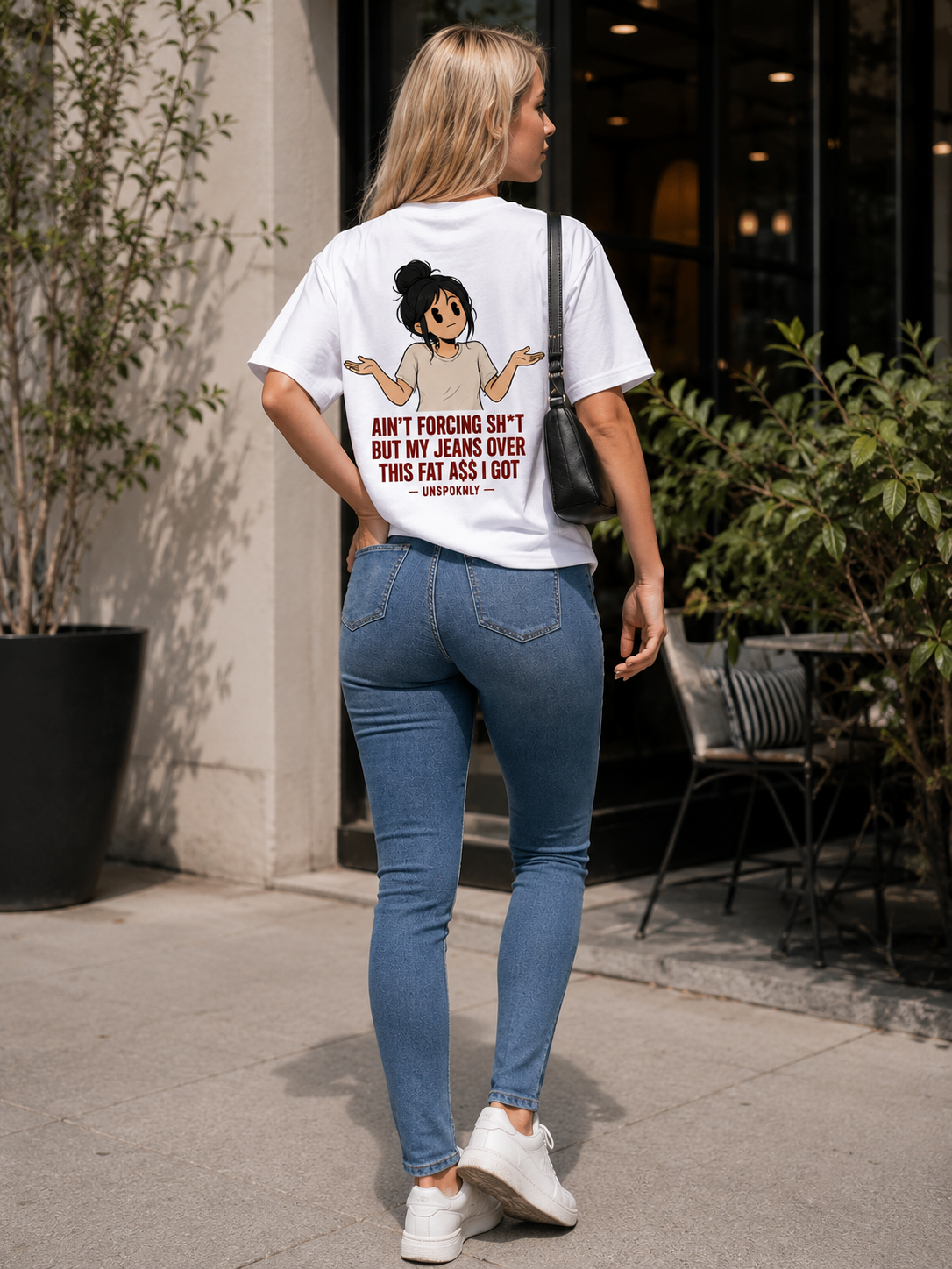 AIN'T FORCING SHIT BUT MY JEANS OVER THIS FAT ASS I GOT